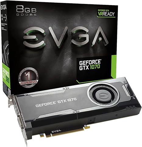 EVGA GeForce GTX 1070 GAMING, 8GB GDDR5, DX12 OSD Support (PXOC) Graphics Card