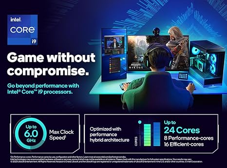 Intel® Core™ i9-14900K Desktop Processor 24 cores (8 P-cores + 16 E-cores) up to 6.0 GHz
